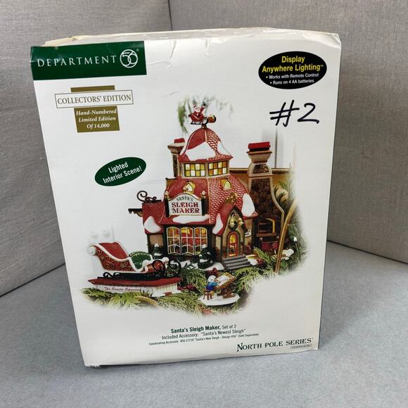 Dept 56 North Pole Series – Santa’s Sleigh Maker #56.56950 Limited Edition - Picture 13 of 13